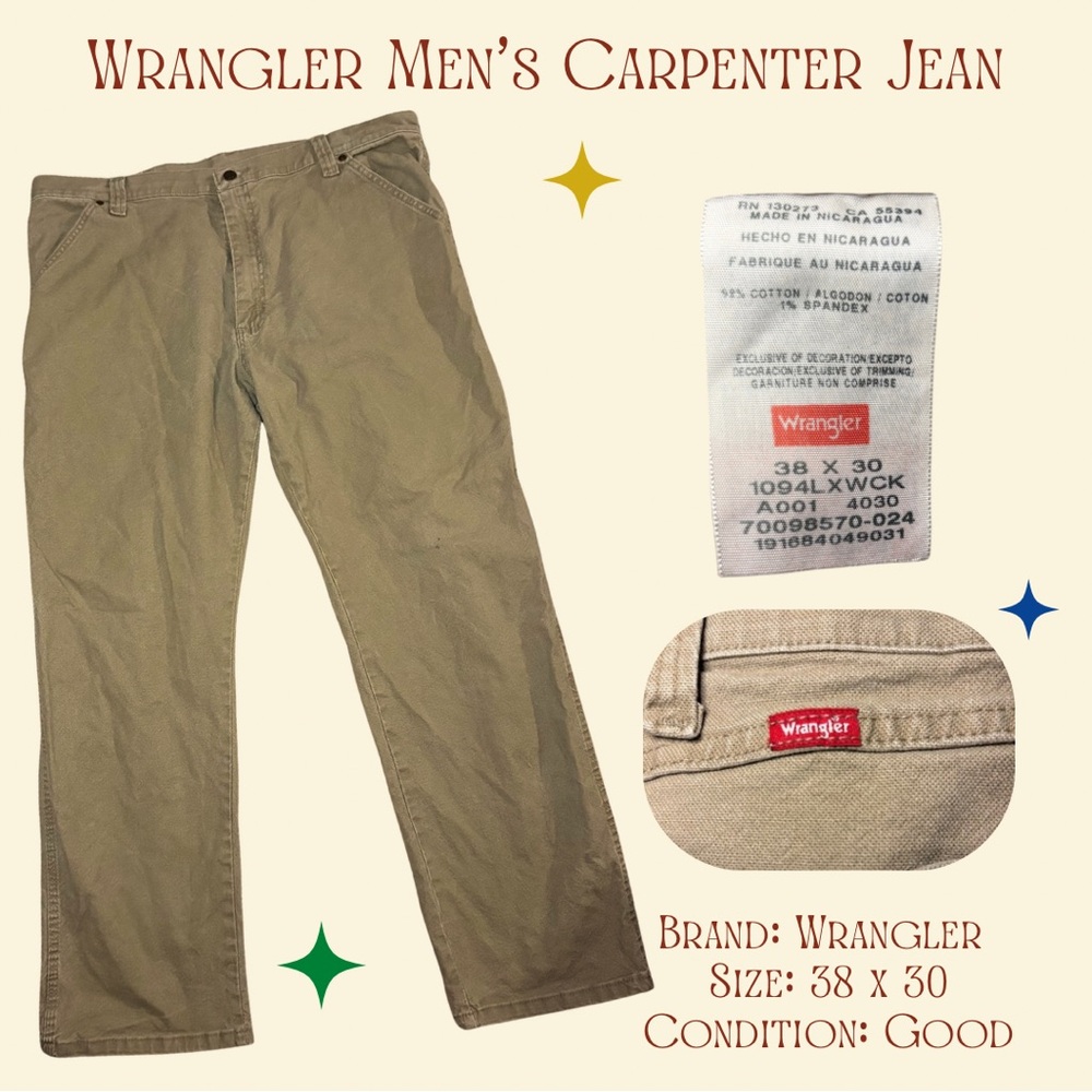 Wrangler Men's Carpenter Jean with Flex